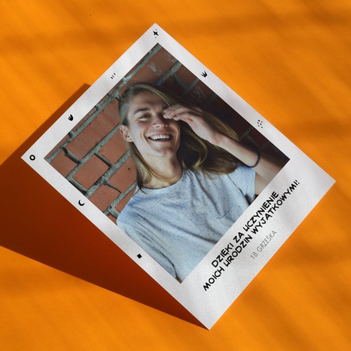 Polaroid podziękowanie dla gości - wesołe