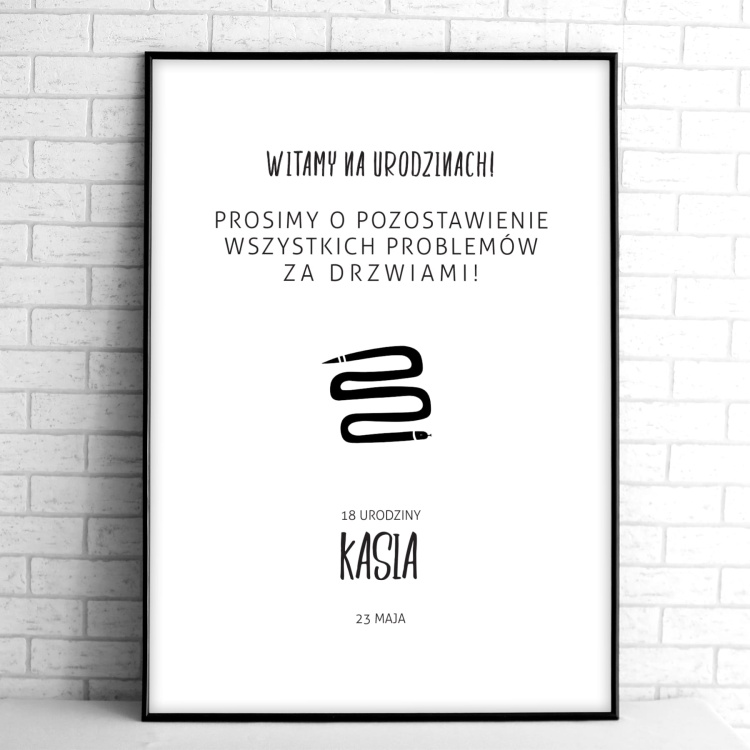 Tablice powitalne na przyjęcie urodzinowe z wężem