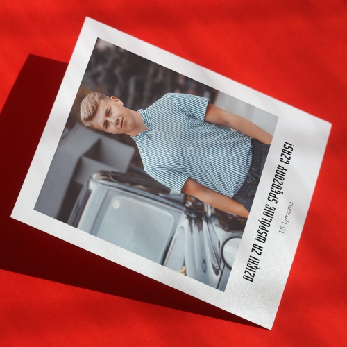 Polaroid podziękowanie dla gości - minimalistyczne