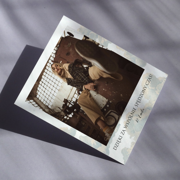 Polaroid podziękowanie dla gości - vintage