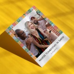 Polaroid podziękowanie dla gości - kolorowe radosne