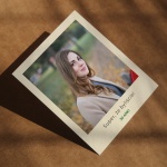 Polaroid podziękowanie dla gości - zielony napis