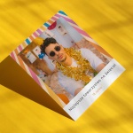 Polaroid podziękowanie dla gości - kolorowe hippie 70s