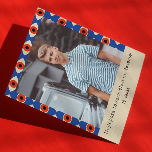 Polaroid podziękowanie dla gości - kolorowe retro hippie 70s