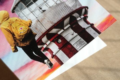 Zaproszenia urodzinowe z kolażem w stylu retro