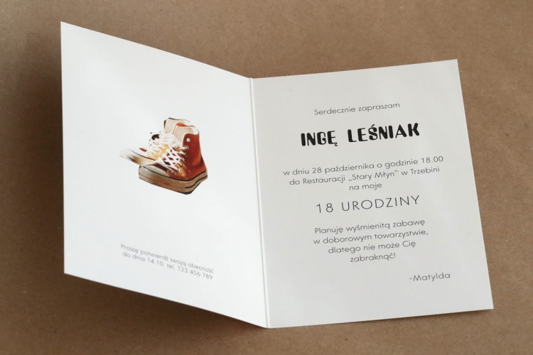 Zaproszenia urodzinowe z kolażem w stylu retro
