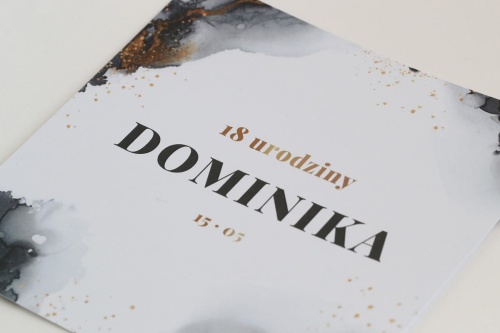 Kwadratowe zaproszenia urodzinowe z akwarelą