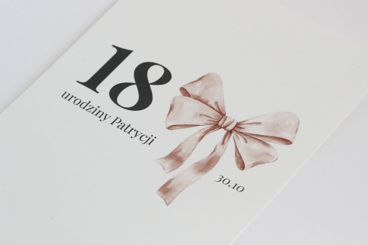 Zaproszenia na 18 z kokardą