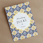 Zaproszenia na 18 z akwarelową mozaiką