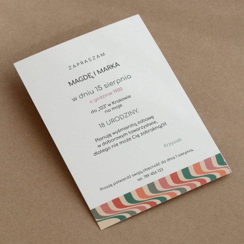 Zaproszenia na urodziny collection Bauhaus