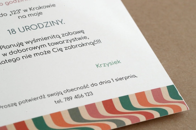 Zaproszenia na urodziny collection Bauhaus