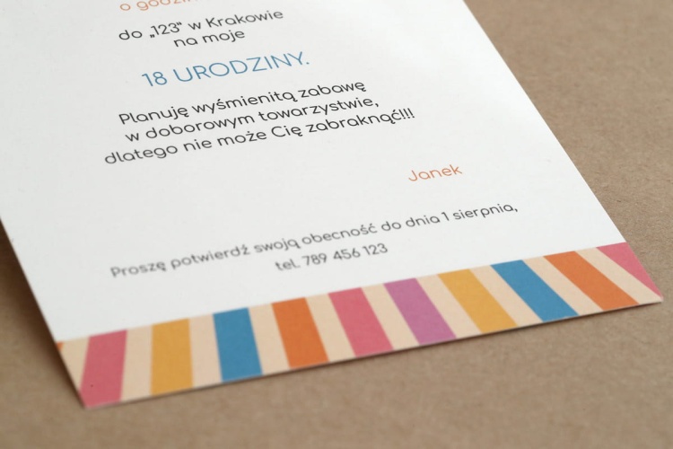 Zaproszenia na urodziny collection Bauhaus