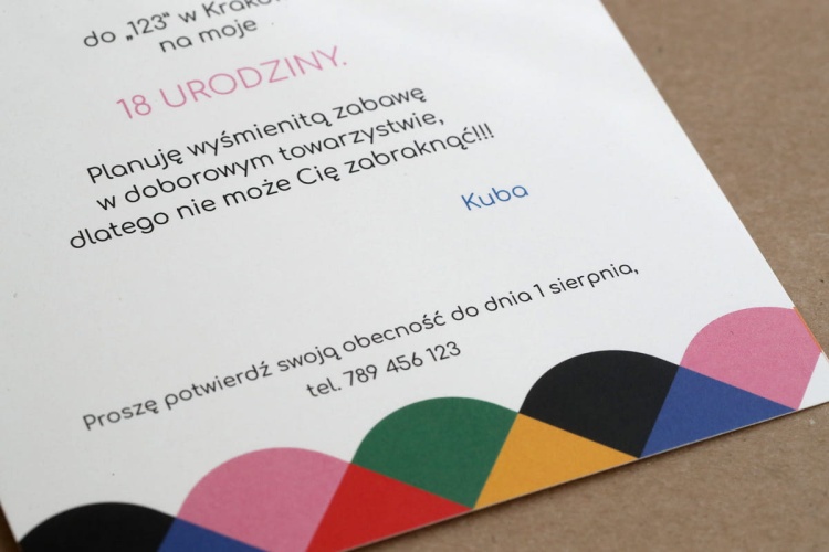 Zaproszenia na urodziny collection Bauhaus