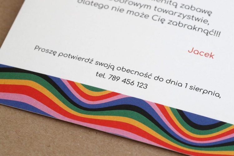 Zaproszenia na urodziny collection Bauhaus