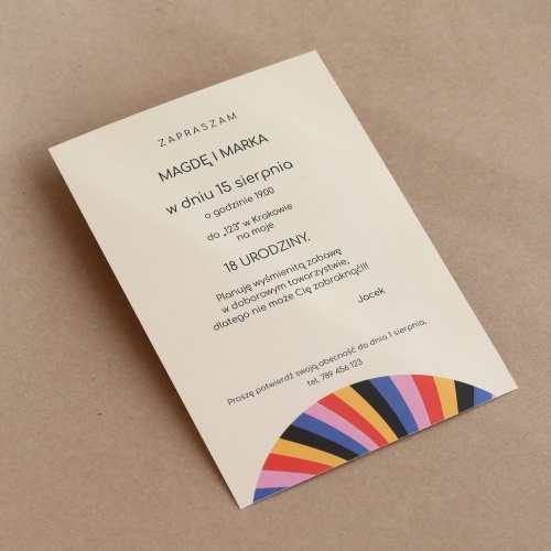 Zaproszenia na urodziny collection Bauhaus