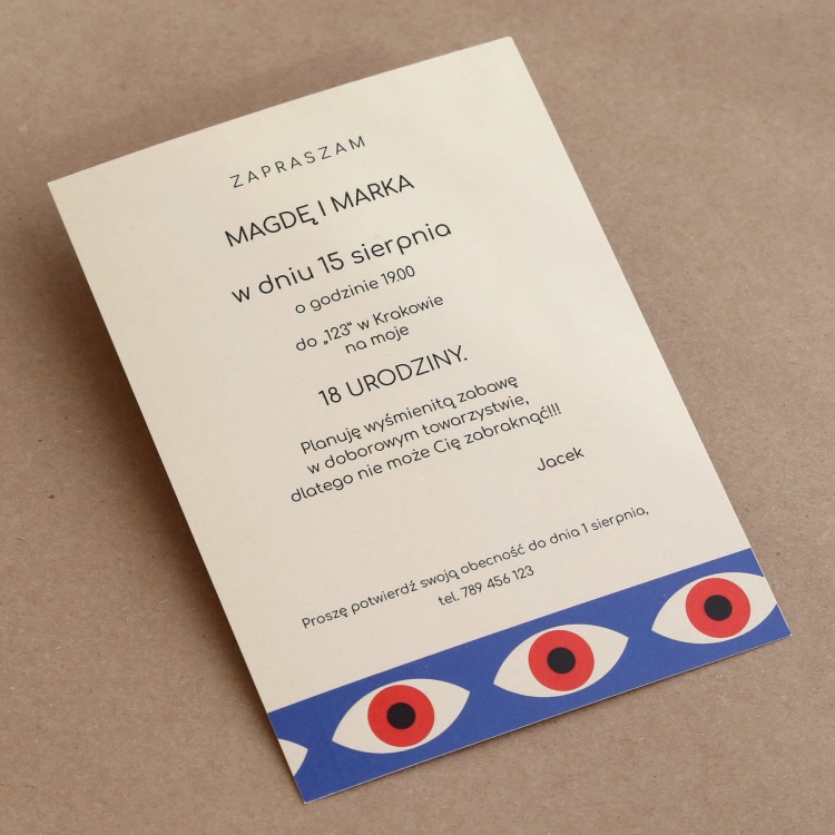 Zaproszenia na urodziny collection Bauhaus