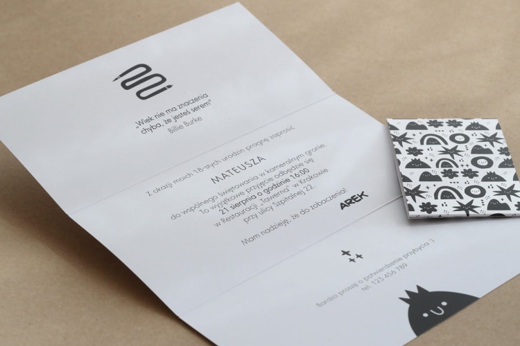 Zaproszenia urodzinowe - stranger