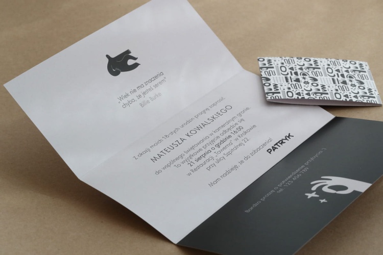 Zaproszenia urodzinowe - stranger