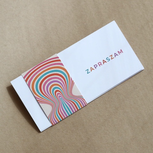 Bauhaus eleganckie zaproszenia urodzinowe z obwolutą