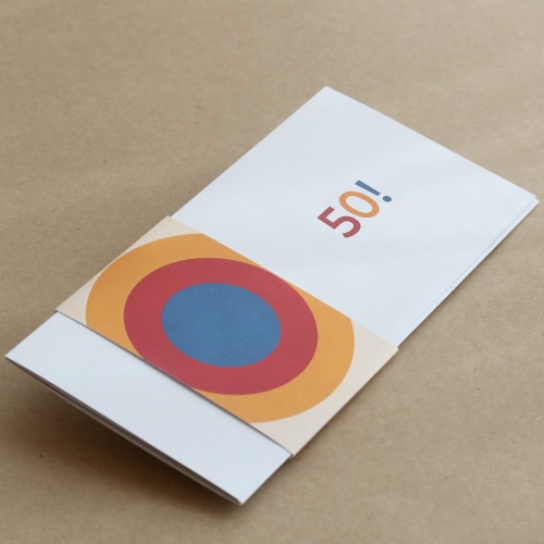 Bauhaus eleganckie zaproszenia urodzinowe z obwolutą