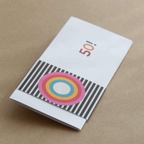 Bauhaus eleganckie zaproszenia urodzinowe z obwolutą