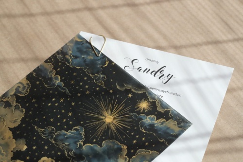 Zaproszenia kwadratowe z kalką - vintage collage