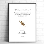 Vintage tablice powitalne na przyjęcie urodzinowe z antyczną postacią