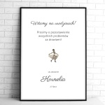 Vintage tablice powitalne na przyjęcie urodzinowe z damą