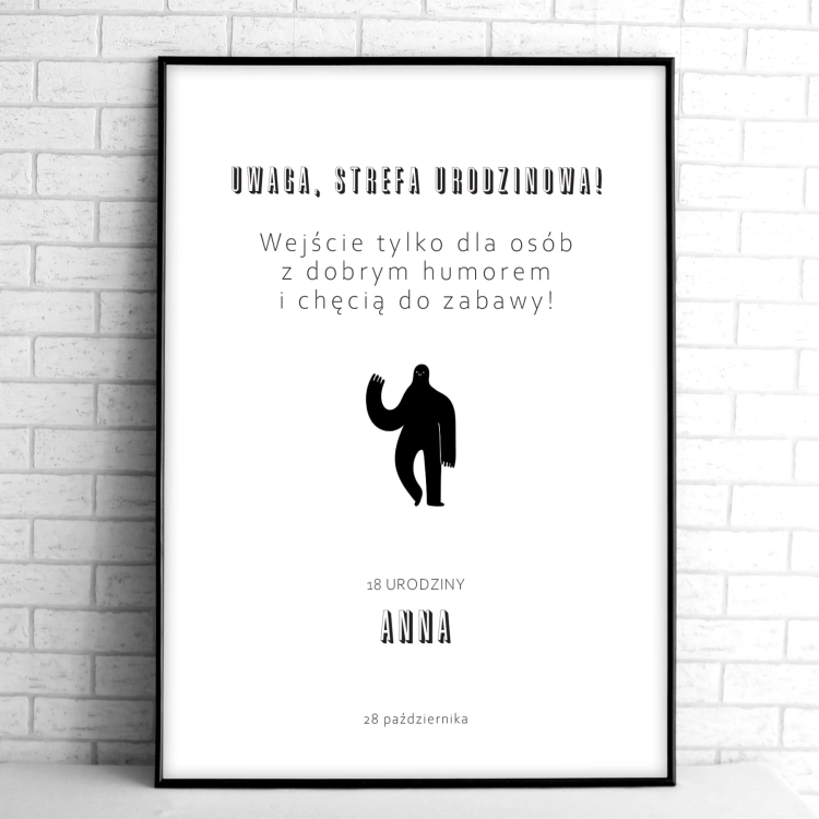 Tablice powitalne na przyjęcie urodzinowe z wesołym ludkiem