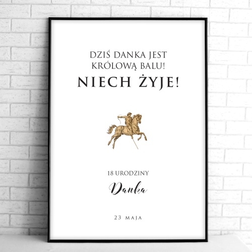 Vinted tablice powitalne na przyjęcie urodzinowe z antycznym jeźdźcem