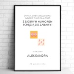 Tablice powitalne na przyjęcie urodzinowe z mozaiką