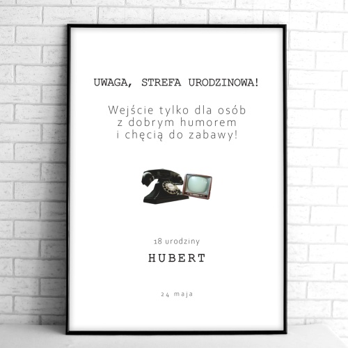 Retro tablice powitalne na przyjęcie urodzinowe