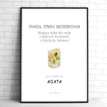 Retro tablice powitalne na przyjęcie urodzinowe z drinkiem