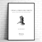 Vintage tablice powitalne na przyjęcie urodzinowe z tańczącą parą