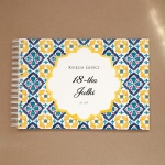 Księga gości na przyjęcie urodzinowe z kolorowym wzorem