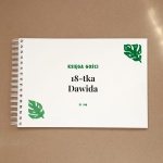 Księga gości na przyjęcie urodzinowe z roślinnym motywem