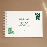 Księga gości na przyjęcie urodzinowe z motywem liści