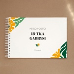 Księga gości na przyjęcie urodzinowe z żółtymi kwiatami