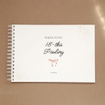 Księga gości na przyjęcie urodzinowe z delikatną wstążką