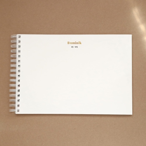 Księga gości na przyjęcie urodzinowe z akwarelą i złotem