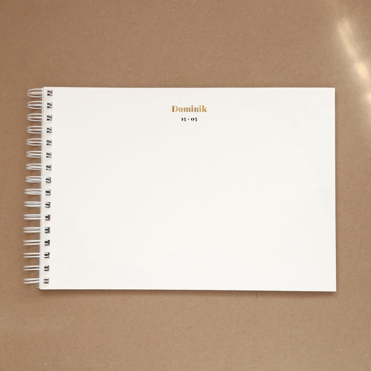 Księga gości na przyjęcie urodzinowe z akwarelą i złotem