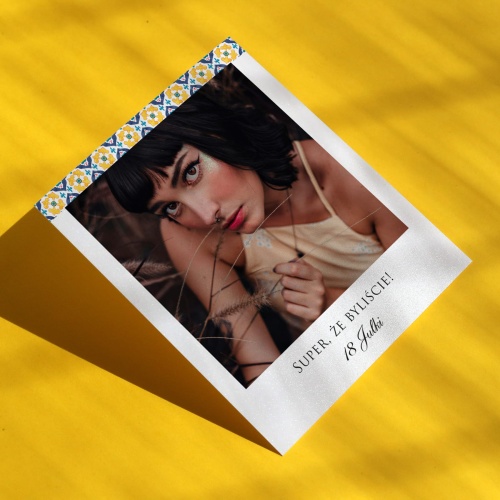 Polaroid podziękowanie dla gości - orientalna mozaika