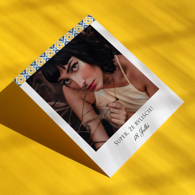 Polaroid podziękowanie dla gości - orientalna mozaika