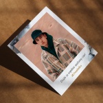 Polaroid podziękowanie dla gości - akwarela ze złotem