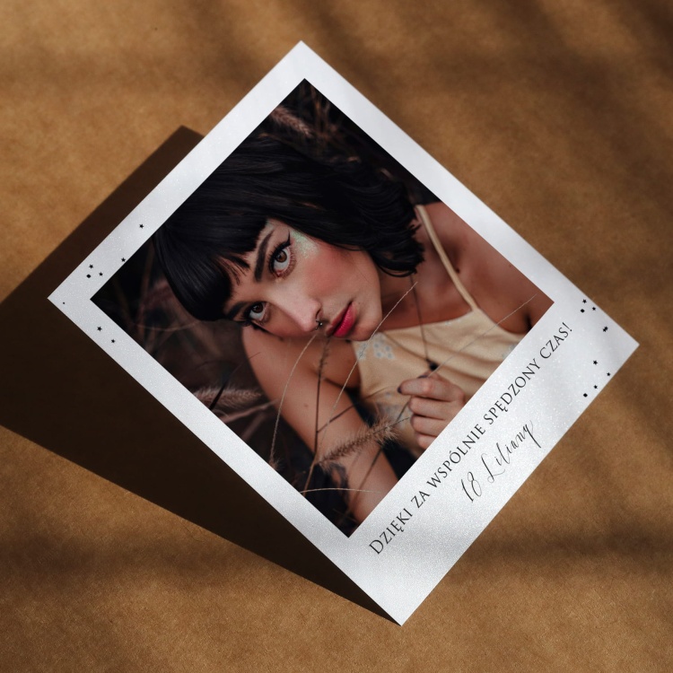 Polaroid podziękowanie dla gości - małe gwiazdeczki