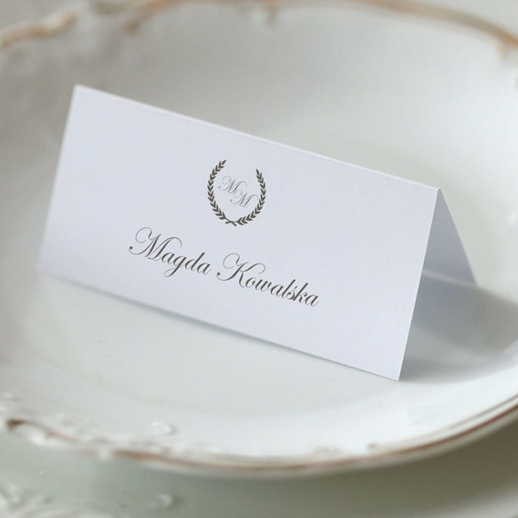 Winietki ślubne z monogramem