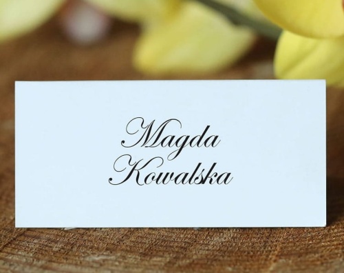 Winietki ślubne, klasyczne z elegancką czcionką