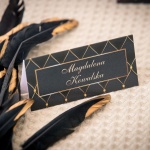 Złote winietki na 18, pikowane, czarne