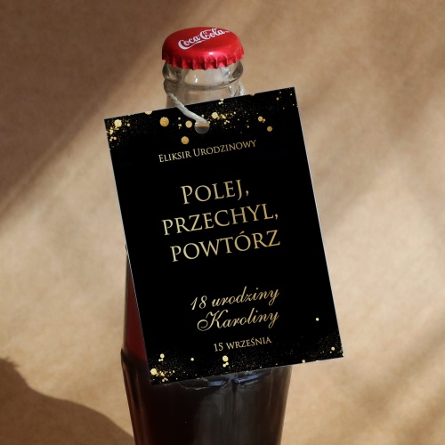 Czarno-złote urodzinowe zawieszki