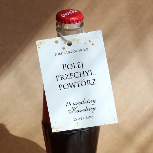 Biało-złote urodzinowe zawieszki